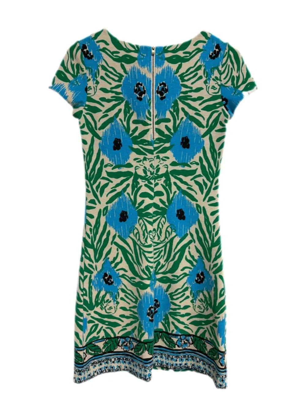 Lilly Pulitzer Layton Shift Dress Sea Oat Ikatty XS Blue Green